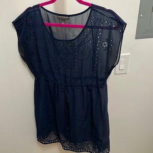 Pea in the Pod Navy Maternity Top